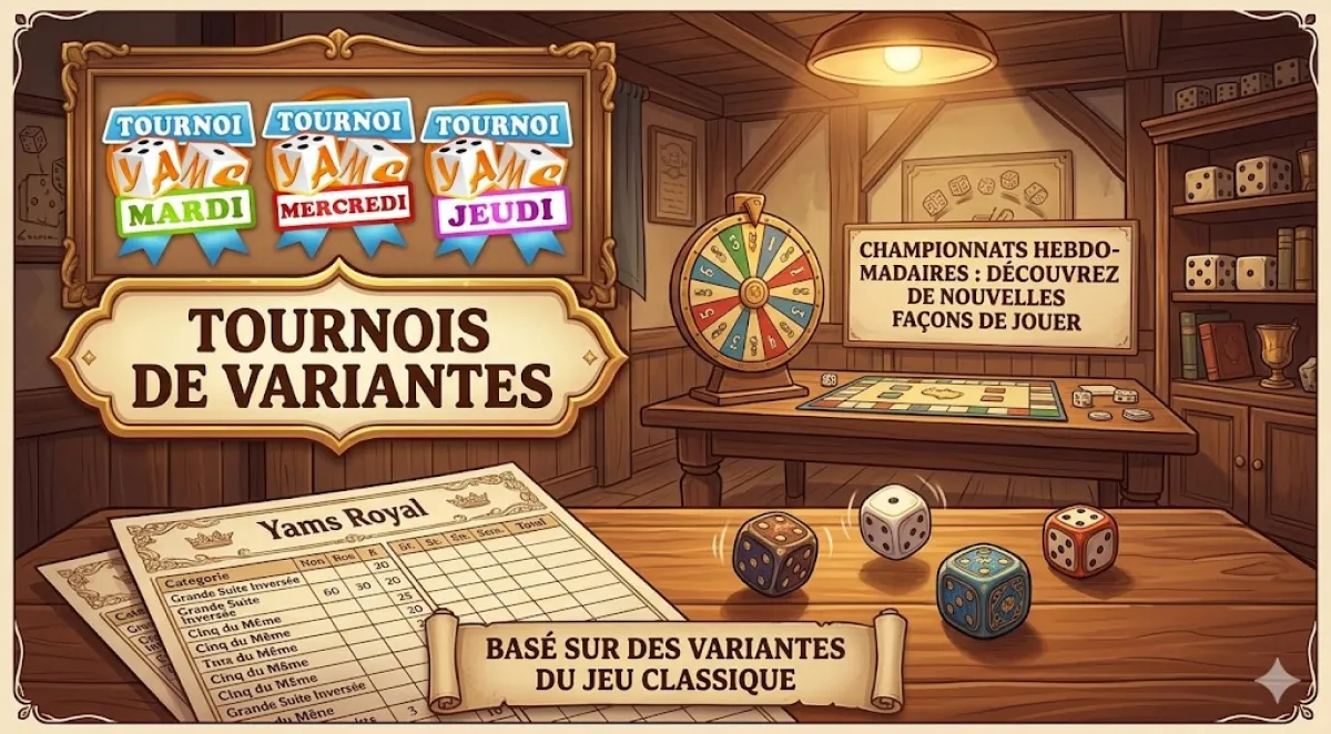 Les 3 variantes du Yams sur Miam-Yams : Résonance, Crescendo et Capital